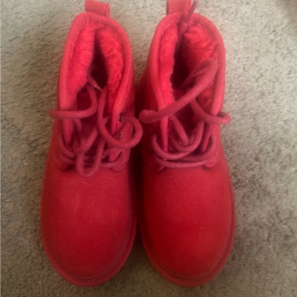 Kids Ugg Red Low-Cut Boots Size 13